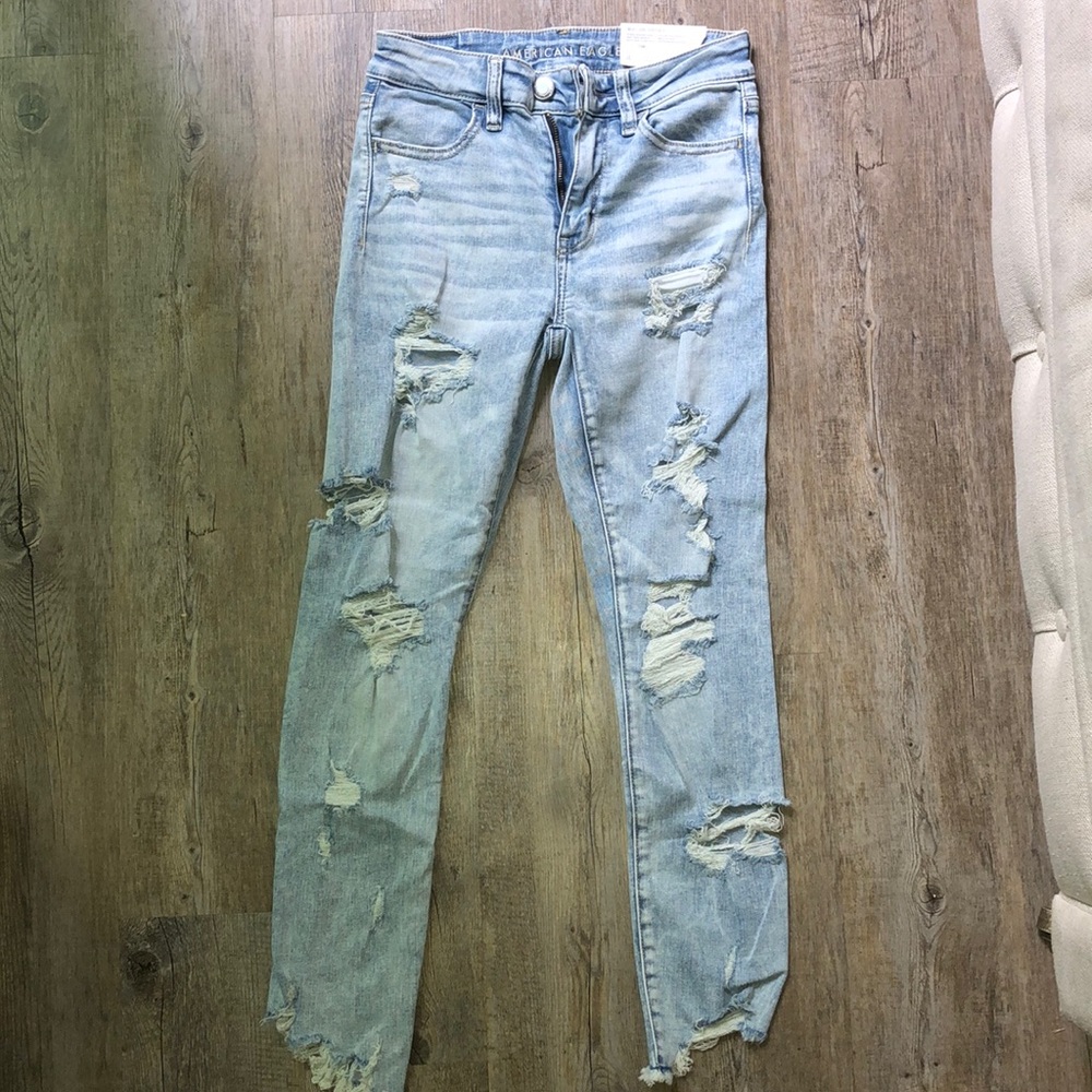American eagle high rise jegging crop